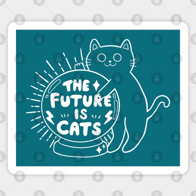 The Future is Cats! Sticker by awesomesaucebysandy